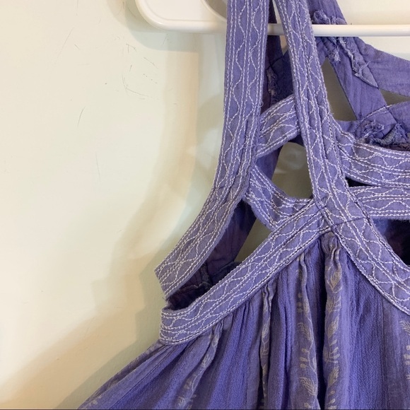 Free People FP One Paisley Vine Cut Out Dress Top - Picture 13 of 15